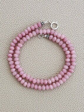 MINI PINK OPAL NECKLACE--16"